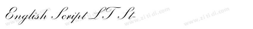 English Script LT St字体转换